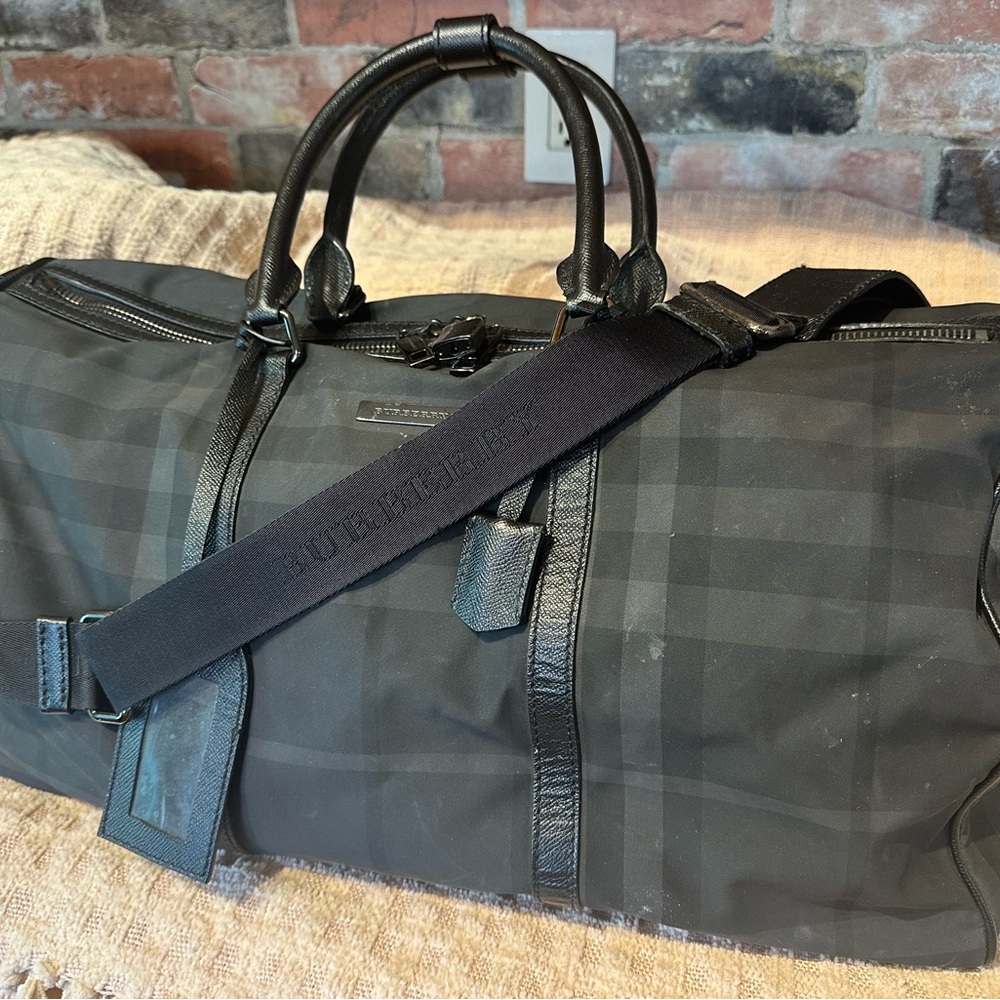Burberry Black Duffel Bag.
